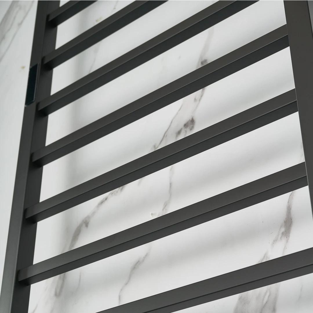 Popular Bathroom Wall Mounted Electric Radiator Black Heated Towel Warmer Rack Heated Towel Rail