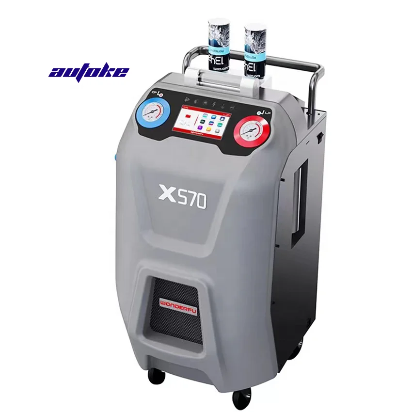 Wonderful X570 Full Automatic AC Refrigerant Recovery And Filling Machine A/C R134a Refrigerant Recovery Recycling Machine
