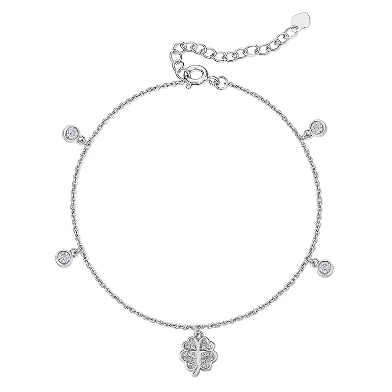 wholesale fashion 925 sterling silver fine jewelry leg chain crystal butterfly anklets for women