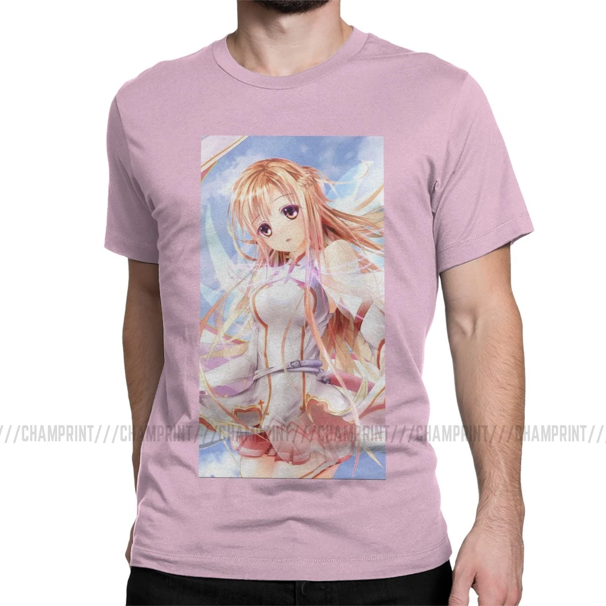 
Sword Art Online T-Shirt for Men Asuna Kirito Anime Manga Yuuki Game Sao Vintage Cotton Tees Short Sleeve T Shirts Plus Size Top 
