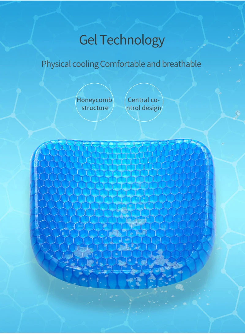 Breathable And Durable Soft Double-Layer Egg Gel Cushion Pressure Pain Relief Cooling Car Seat Cushion