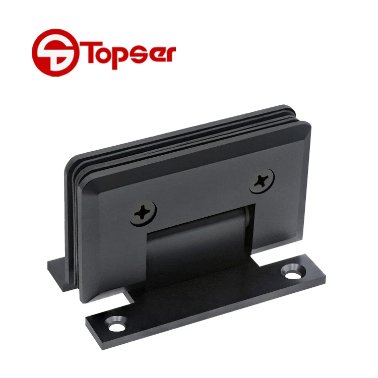 Hot Sale Solid Brass 90 Degree H Back Plate Wall Mount Shower Glass Door Pivot Hinge Hardware