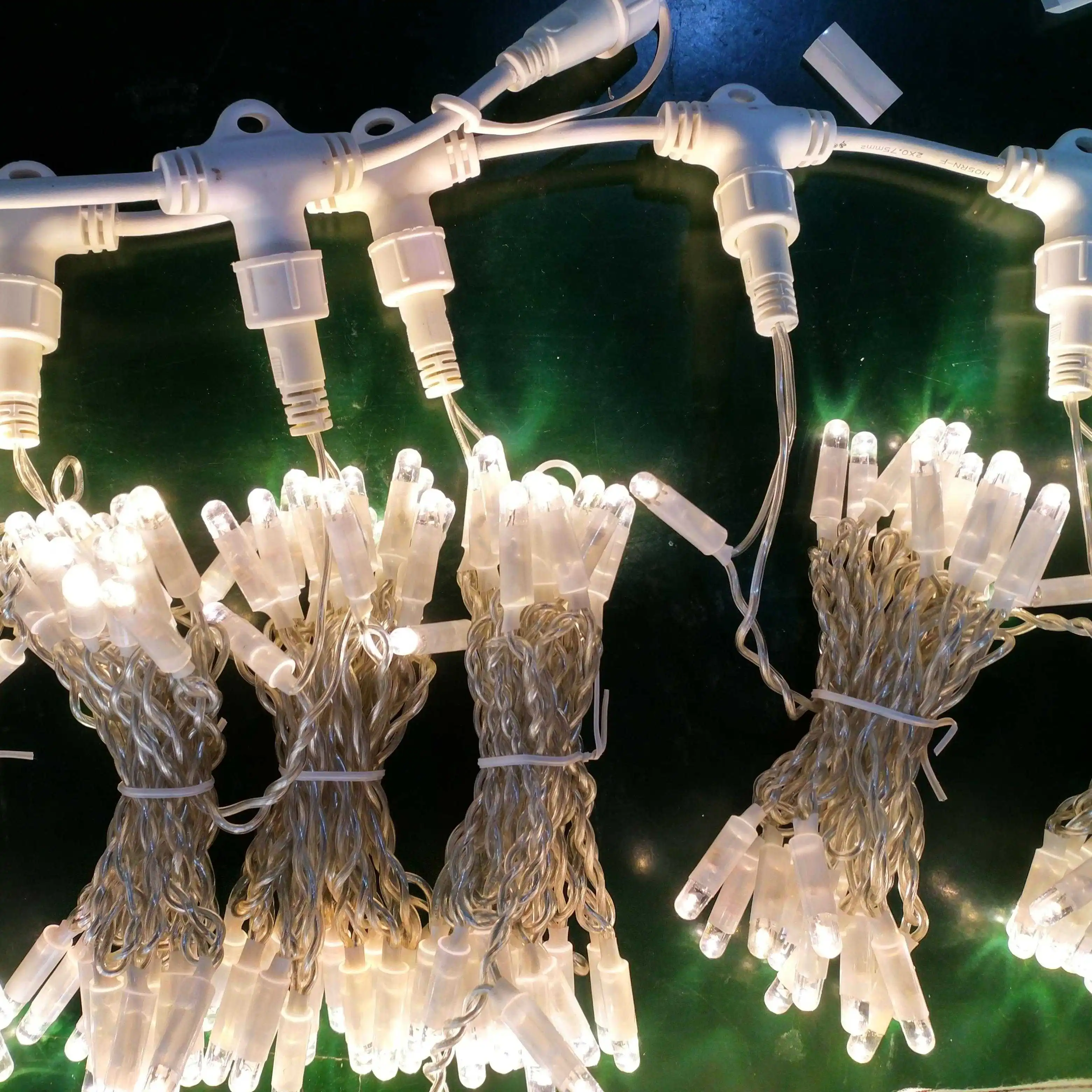 waterproof Christmas fairy lights decorative for house hanging outdoor led string curtain light