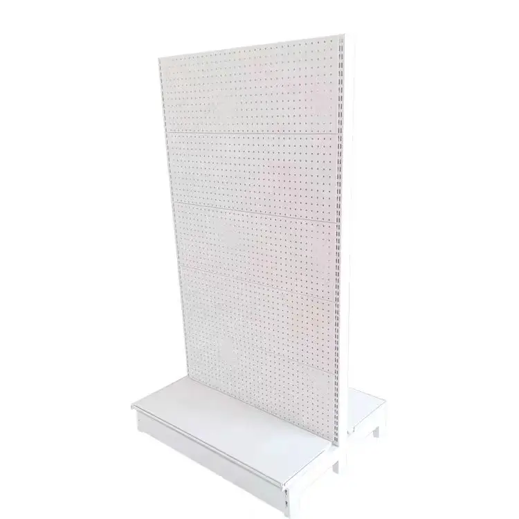 Customized Metal Pegboard Display Rack with Shelves Square Hole Tool Display Pegboard Hook Set Stand Type