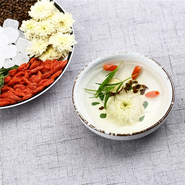 Mingmu fire removing tea eye nourishing and eye protecting tea dry chrysanthemum medlar carnation flower and grass tea