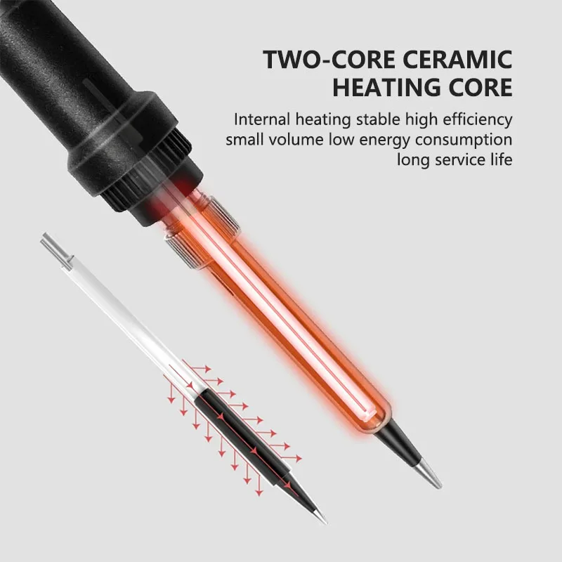 Heat Proof Rubber Handle 80w LCD Professional Soldering Iron 110V/220V Adjustable Temperature Soldering Iron