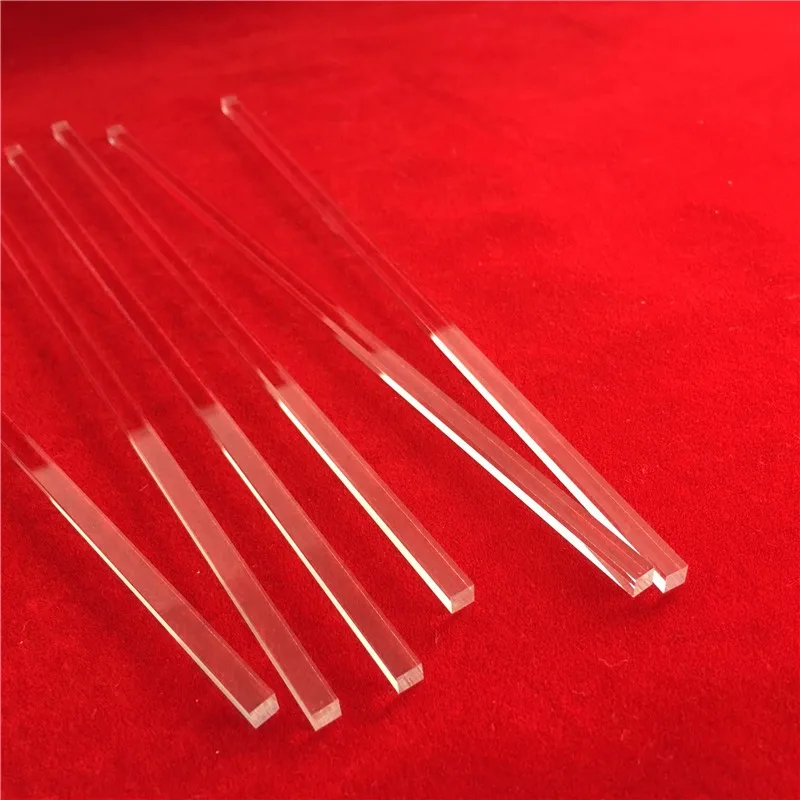 Customize polishing  square light guide clear silica quartz rod