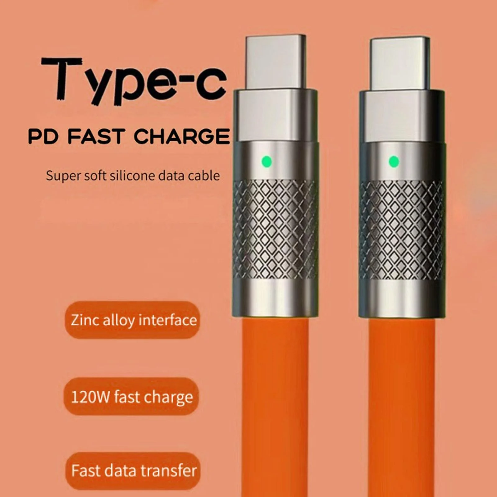 120W 6A Super Fast Charge USB C to Type-c USB Data Cord Cable Quick Charge Soft Liquid Silicone Mobile Phone Cable for Iphone