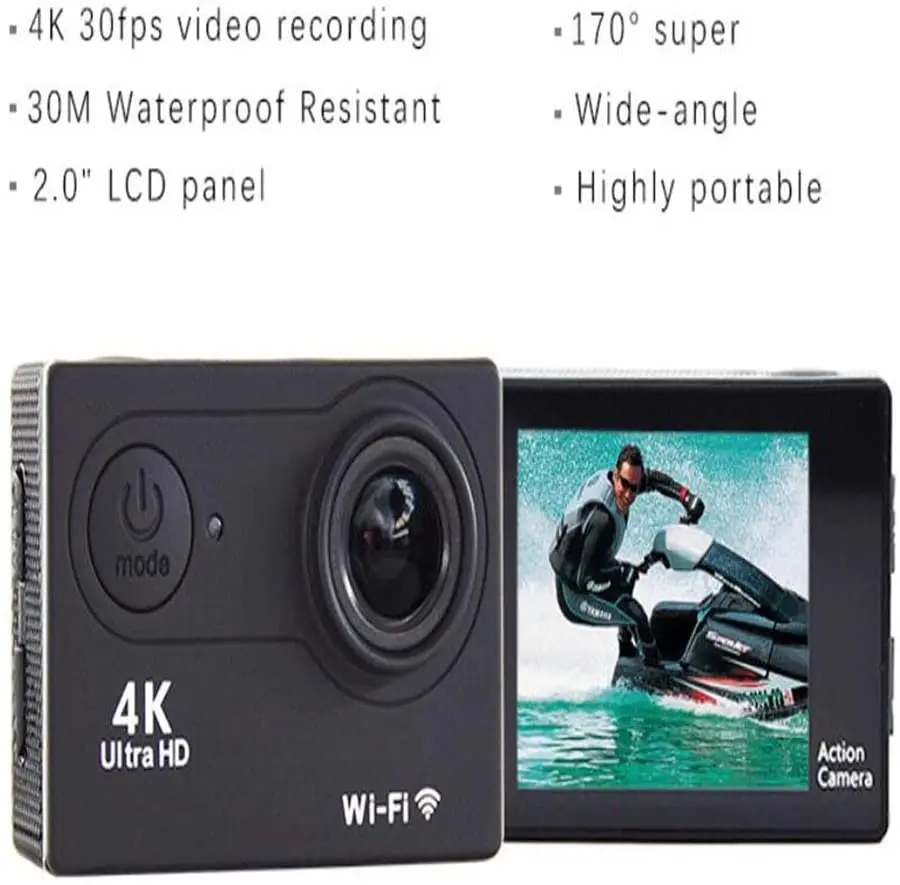 Горячие Продажи 4 К Видео Wi-Fi 1080 P HD Водонепроницаемая DV Видеокамера 170 Градусов Широкоугольный Спорт Действий Открытый Д