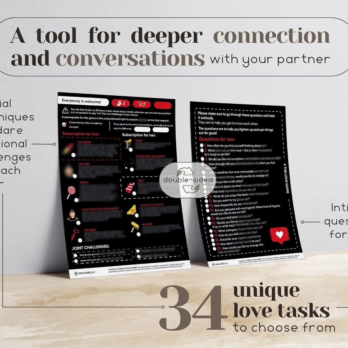 169 Scratch Off Cards Poster Love Tasks Black Poster Customized for Couple Gift Unframed Decor Home Wallpaper
