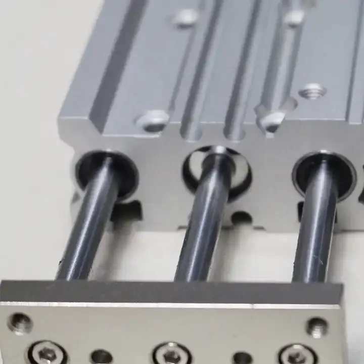 SMC type three shaft rod guided double action MGPM series compact pneumatic cylinder