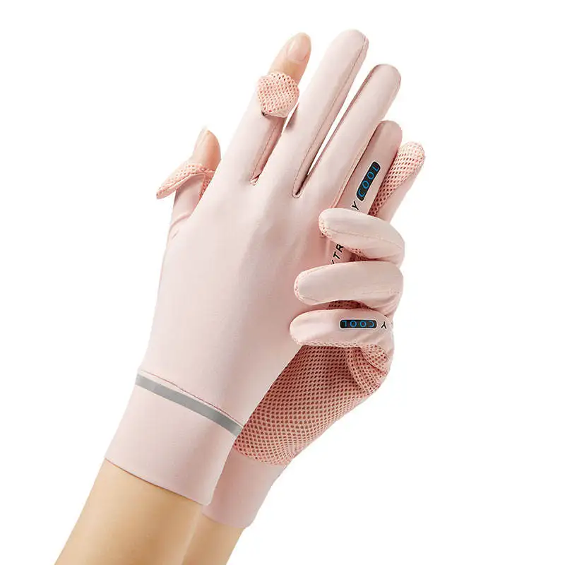Wholesale UPF 50+ Anti-UV Sunscreen Gloves Sun Protection Gloves for Fishing Hiking Outdoor Sports driving gloves