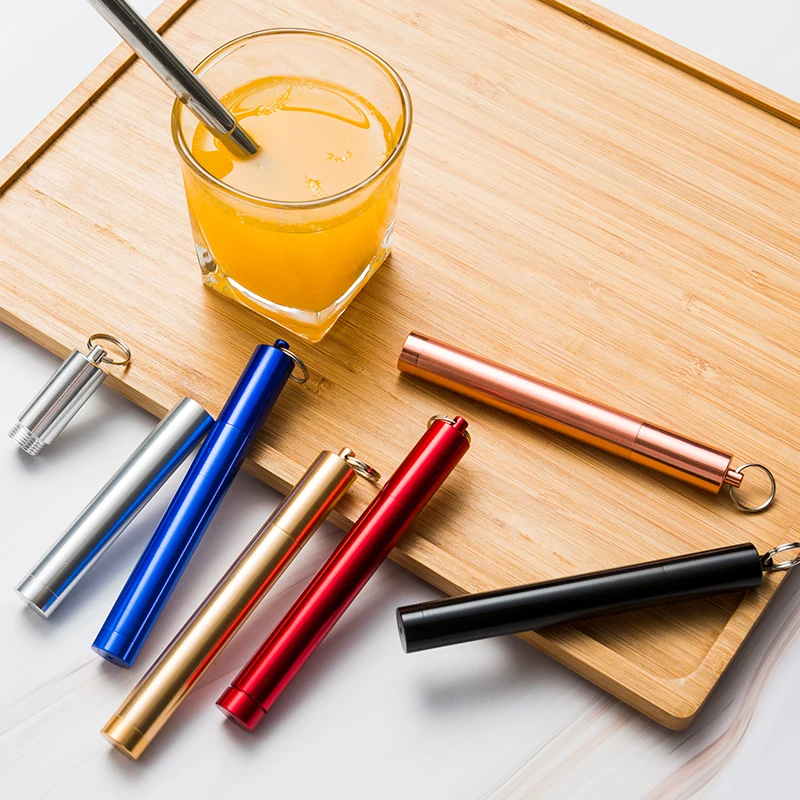 Eco Friendly Product Metal Straw Collapsible Stainless Steel 304 Straws