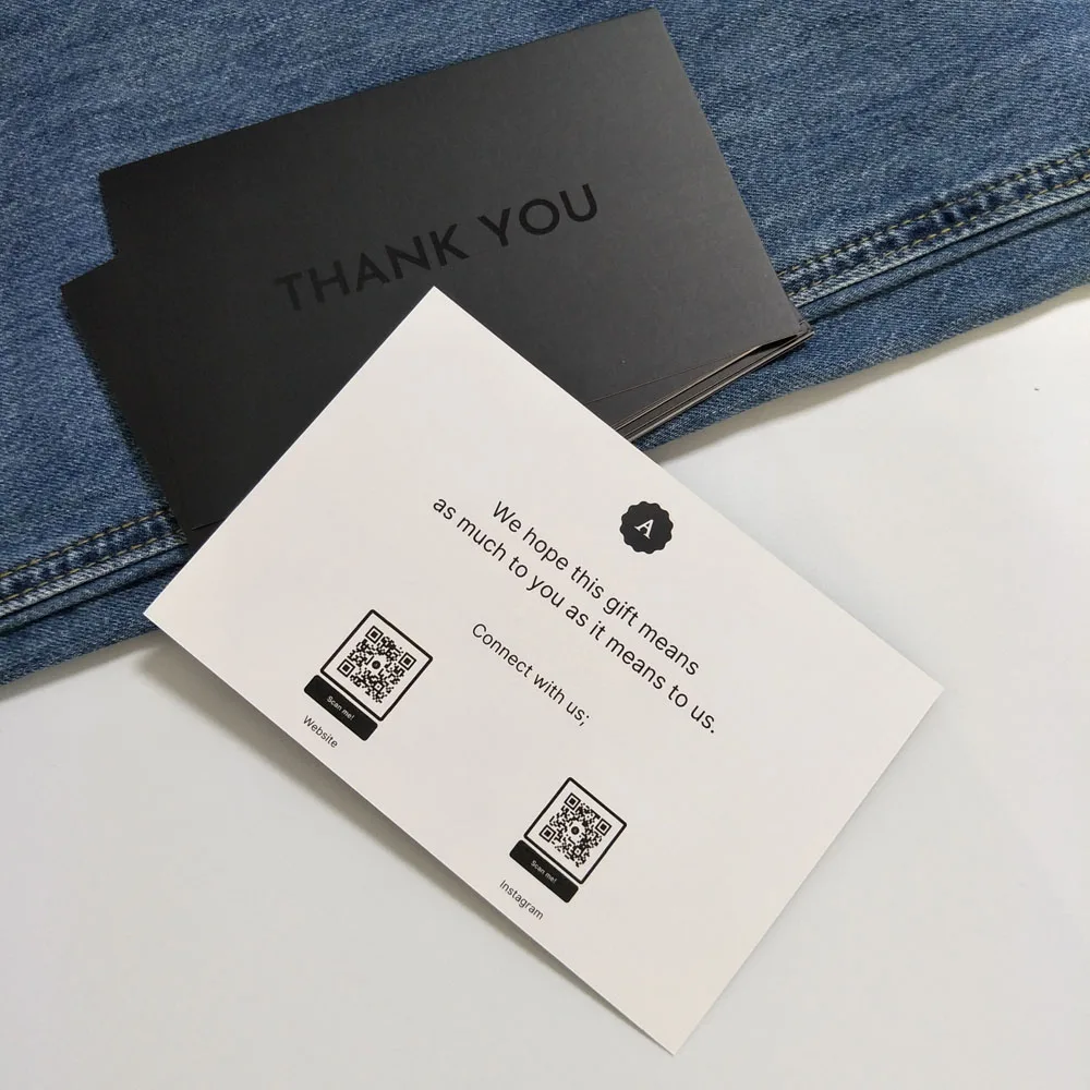 Colorful Paper Business Thank You Cards High Quality Custom paper Cards Printing