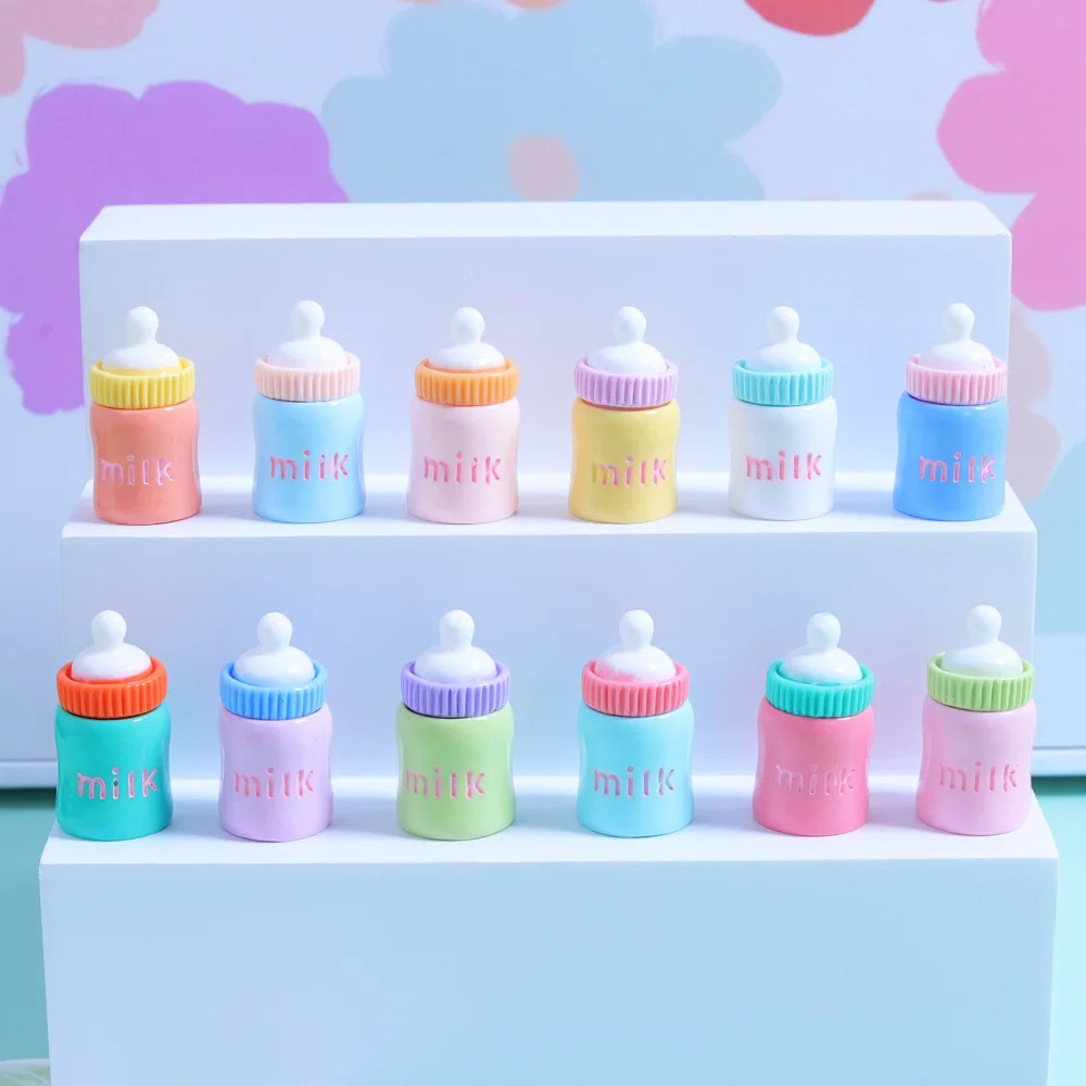 Kawaii 3D Baby Bottle Decoration Accessories Handmade Charming and Cute DIY wholesale resin art and craft supplies