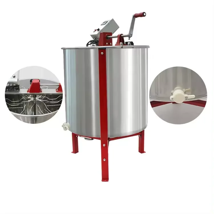 New desgin stainless steel 6 Frames multi-function Honey Extractor Honey shake for 6 frames electric honey extractor