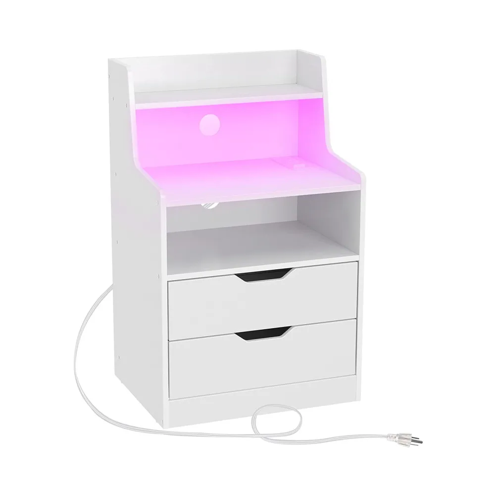 Keen price professional cabinet modern smart end table night stand bedside table with wireless usb charging for bedroom