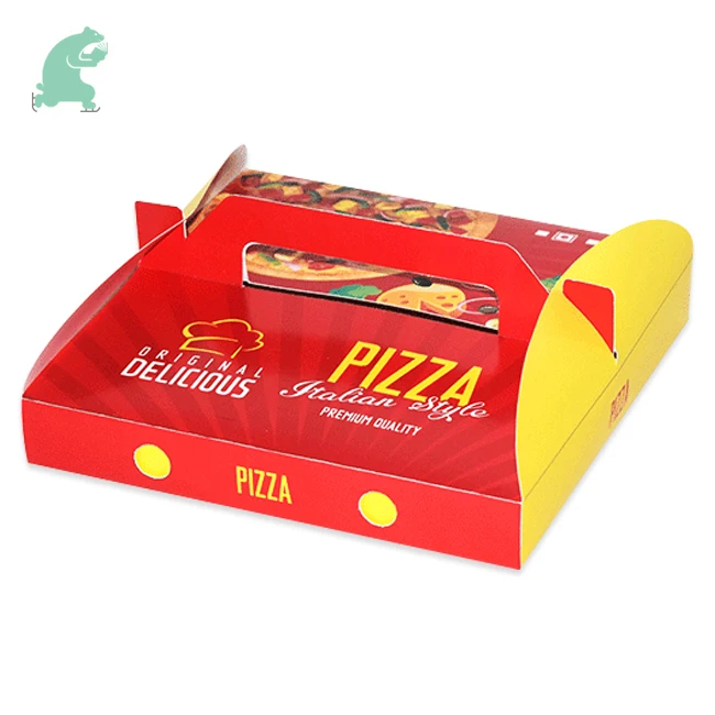 Free Logo Pattern Takeout Pizza Box Packaging Printing for Pizza Corrugated Board Square Food & Beverage Packaging Single Wall