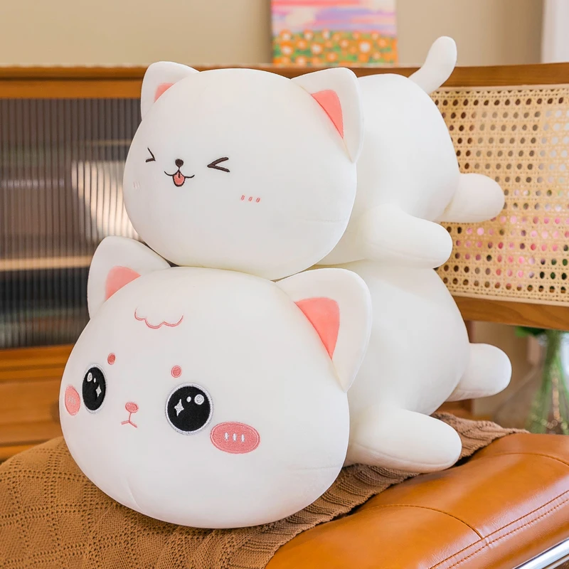 Wholesale cute soft animal stuffed animals plush cat toy  custom plush pillow for baby kids