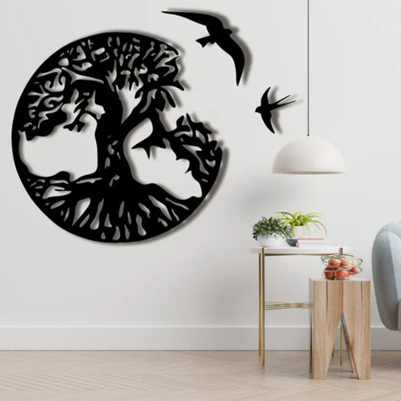 Tree of Life metal wall decorations stickers art silhouette decorative painting home wrought iron silhouette metal decoration