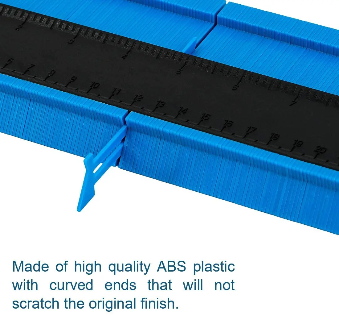 Blue 10inch Shape Duplicator Profile Copy Tool Shape Measuring Contour Gauge for Corners and Contoured