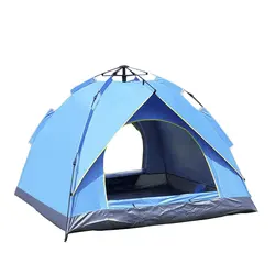 Outdoor 3-4 people beach thickening rainproof 2 people picnic automatic double camping speed open four-sided tent
