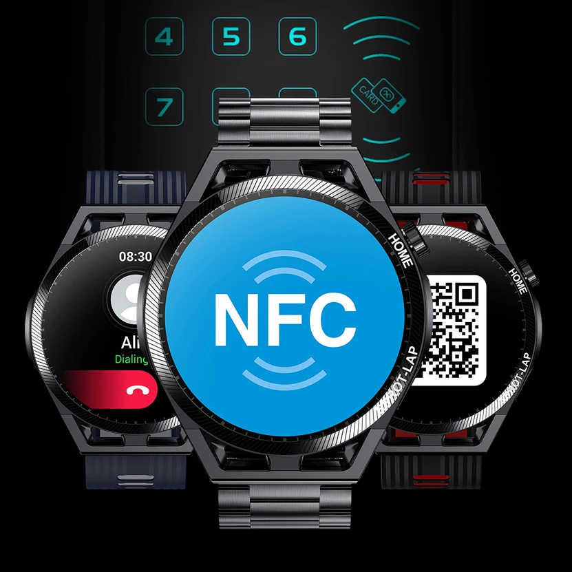 New Smart Watch NFC Door Access Control Smartwatch Bluetooth Calls Men Women Fitness Bracelet For Android IOS