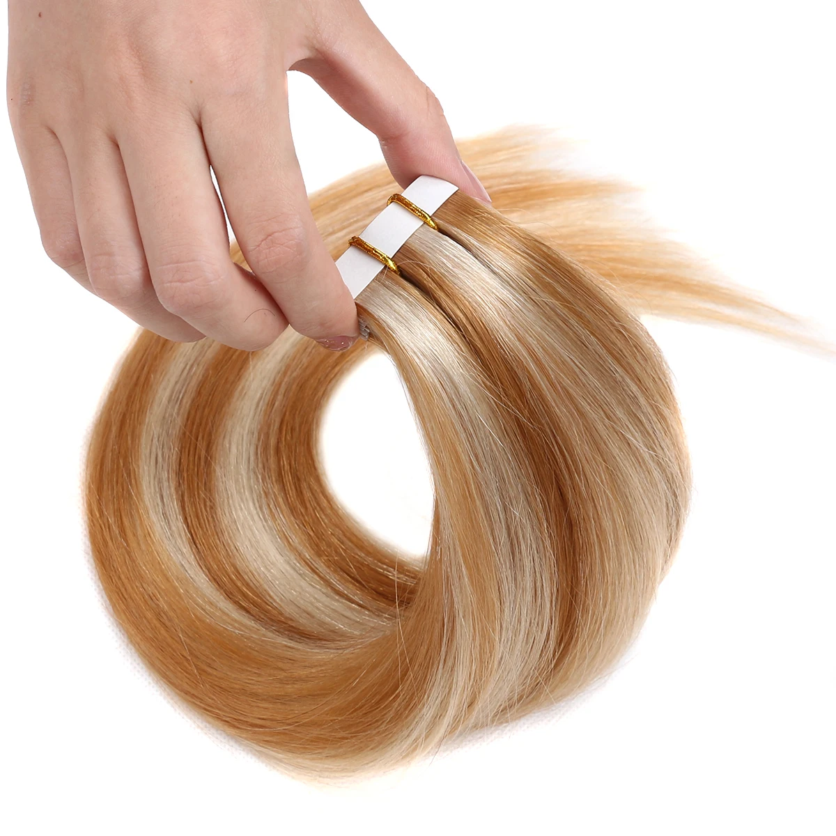 100% Human Hair Double Drawn Remy Skin Weft Tape Hair Extensions Curly Wave Style for Braiding Tape in Hair Extensions
