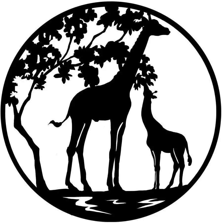 Giraffe Metal Wall Decor Animal Wall Art Contemporary Metal Artwork Sculpture