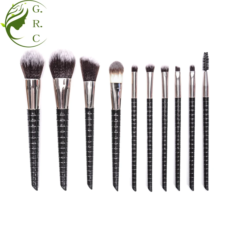 Private Label Low MOQ Custom Luxury Cosmetic Brush With Bag