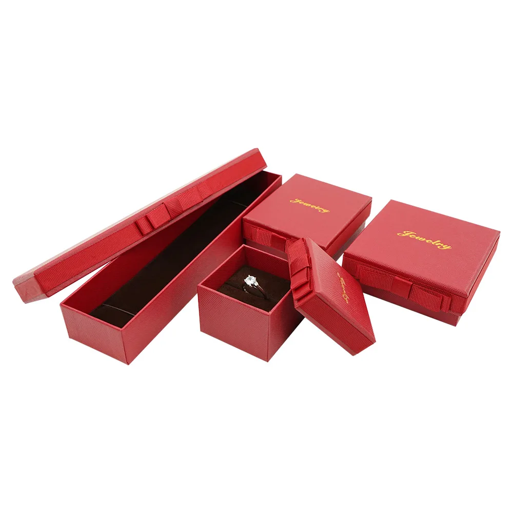 Free sample bulk in stock cheap price good quality carton box packaging for necklace support jewerly box custom logo packaging