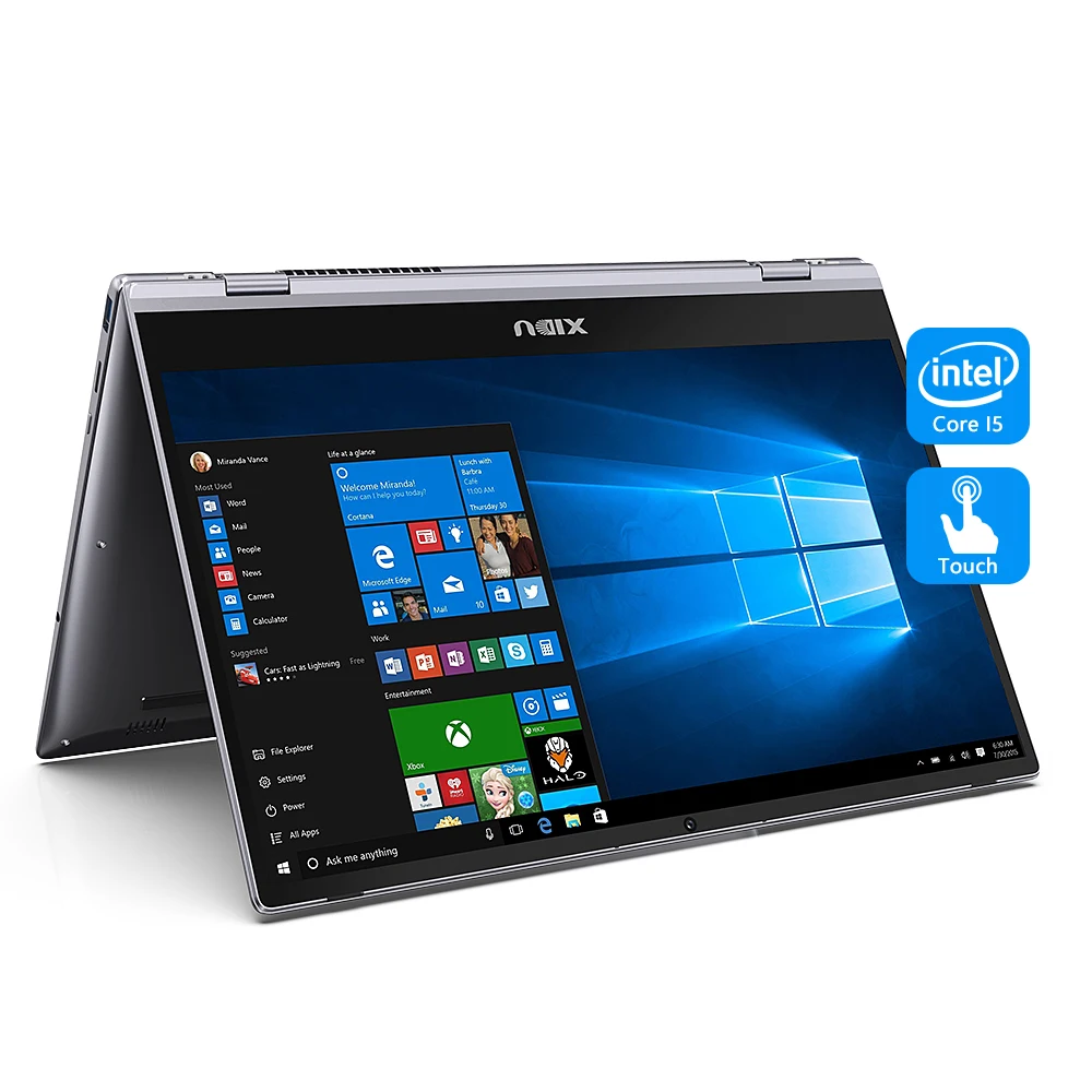 Восстановленный ноутбук XIDU с сенсорным экраном 13 3 дюйма Core I5 5257U 8 ГБ + 128 Гб SSD 360 градусов откидной