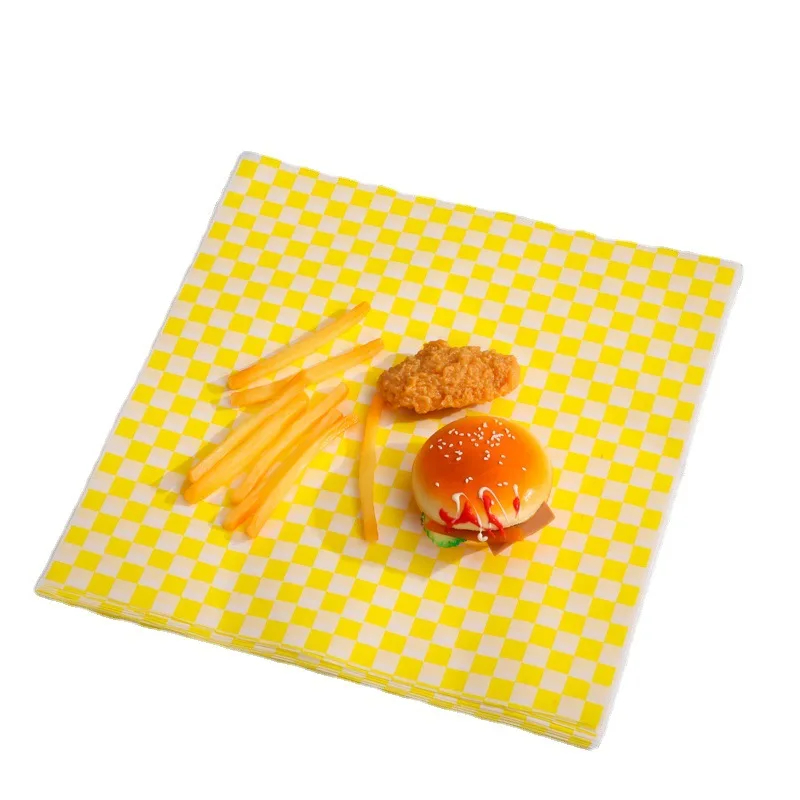 Food Grade Waxed Paper Customize Logo Greaseproof Pe Wax Burger Wrap Paper