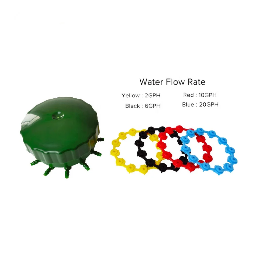 Plastic Multi flow 12 outlet manifold Hydroponic Irrigation Bubbler for Water Distribution