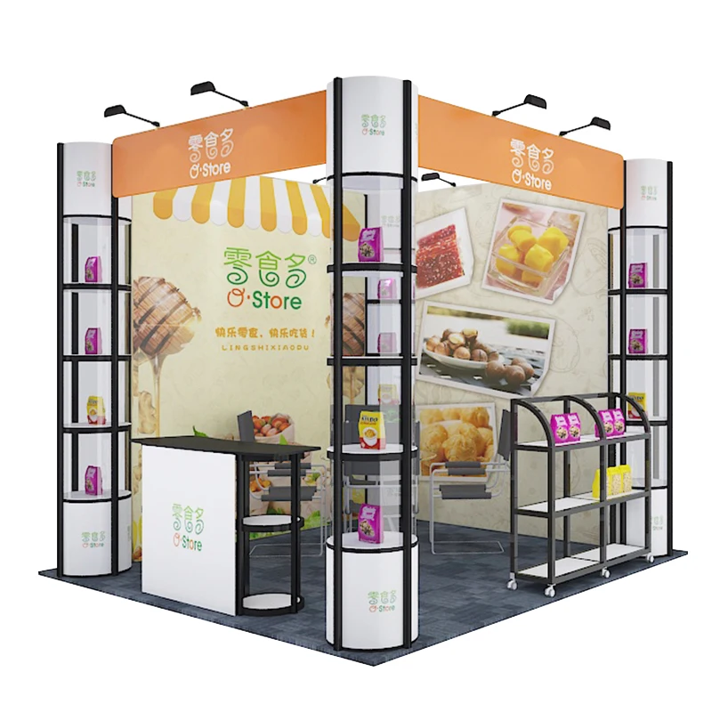 LingTong 2022 New Product Portable 3mx3m China Exhibition Booth Design With Twist Tower