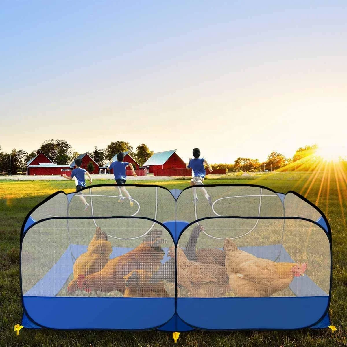 2020 Chicken fence Portable Chicken Run,Large Pop-Up Chicken Pen for Small Animals