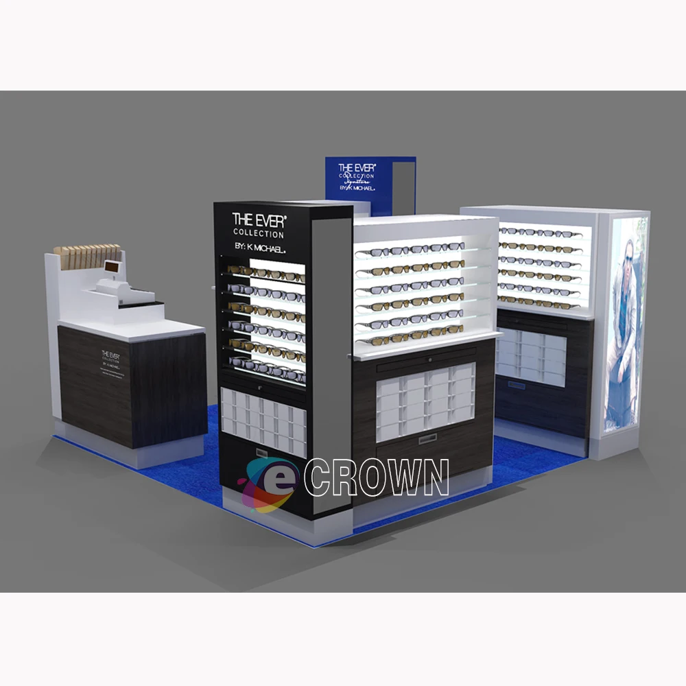 Uk New Finished optical Smoothies shop design eyewear kiosk design interior shop Display counter ODM