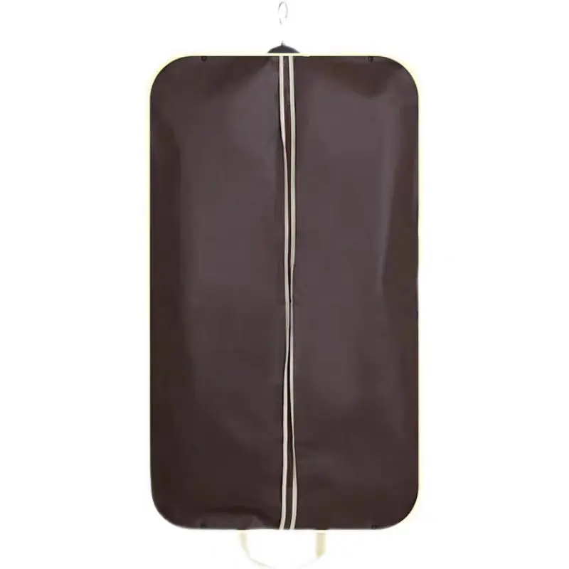 New Fashion Personalized Custom Printed Suit Cover Wedding Dress Dustproof Black Reusable Non-woven Garment Bag