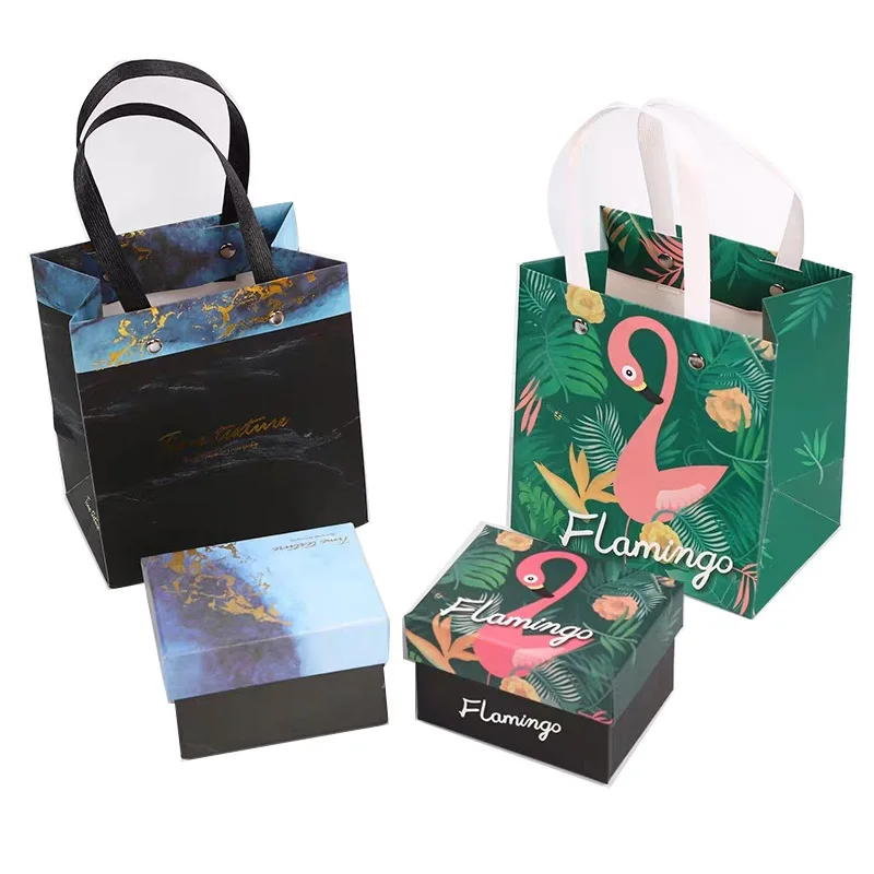 Wholesale Printed pattern Packaging bags, Boutique Shopping Gift Craft Paper perfume Paper bags without Handle/