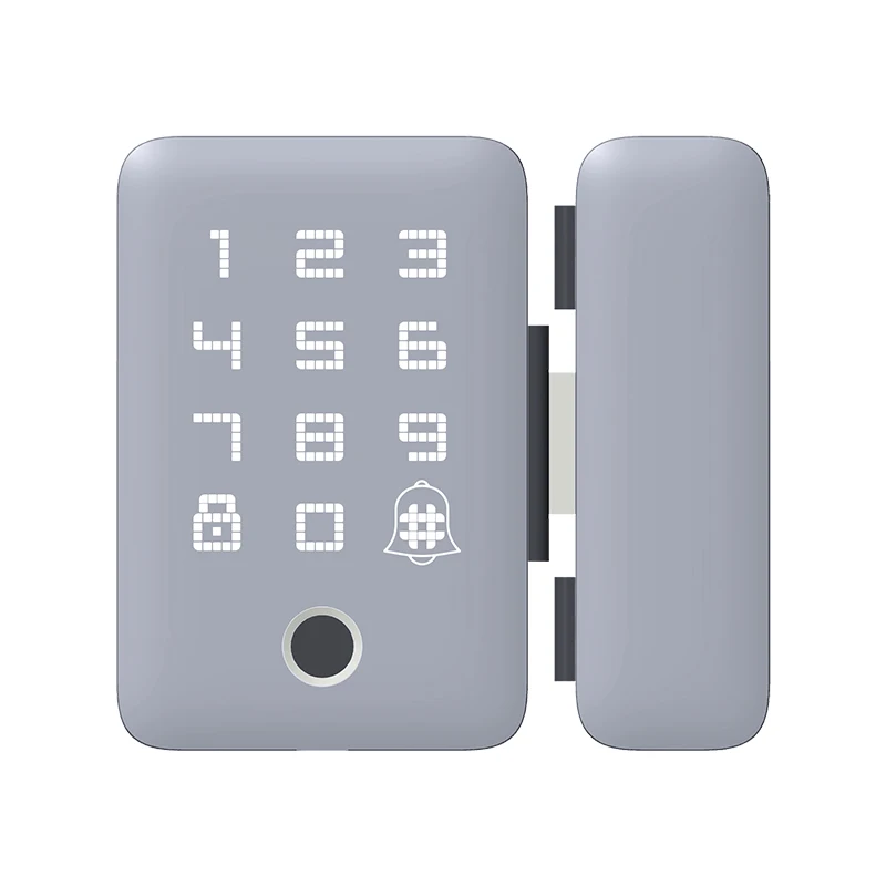 smartlock Digital keyless biometric fingerprint keypad sliding smart door sensor glassbd safety lok