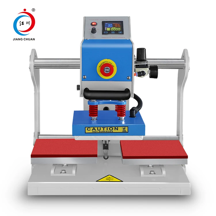 20*20 Semi-automatic Pneumatic Flat Label Logo Heat Press Transfer Machine