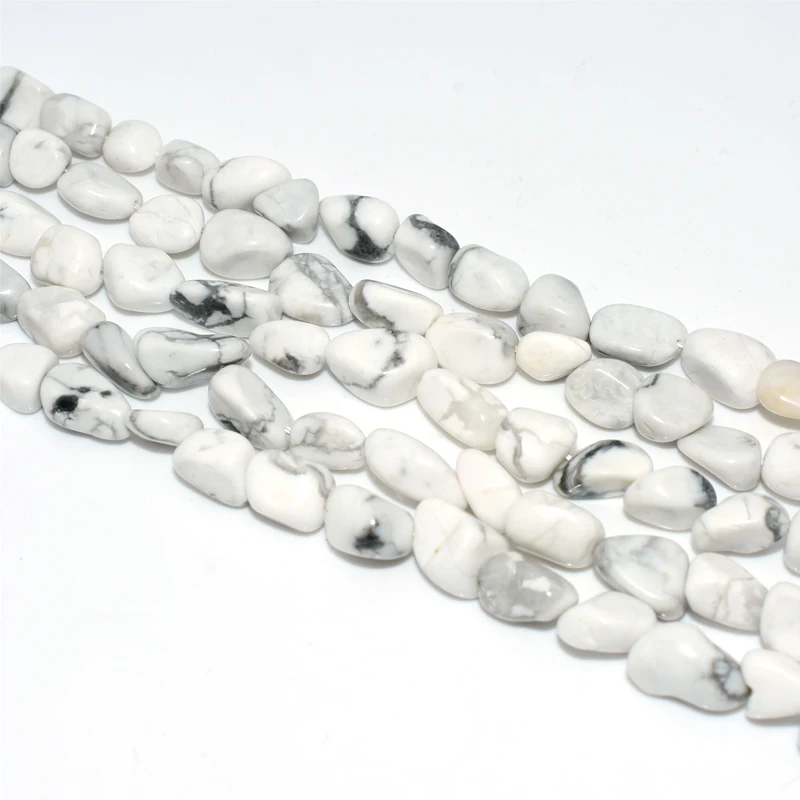 Wholesale 6*8/8*10mm Natural Howlite Loose Gemstone Beads White Color for DIY Jewelry