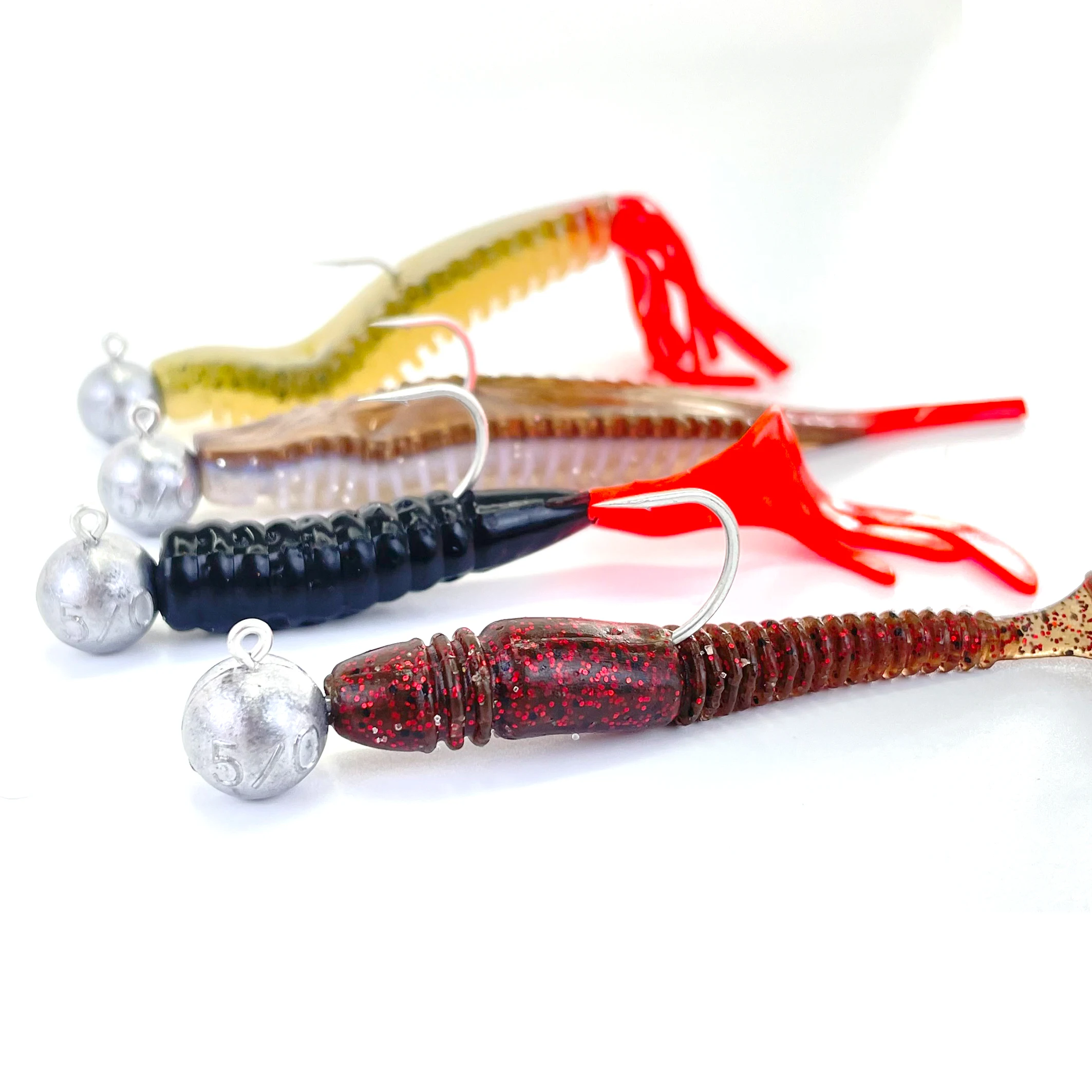 Selco Professional Fishing Hooks Wholesale Saltwatersoft Baits Silicone Wobbler Fishing Round Lead Jig Molds Hook Jig Head