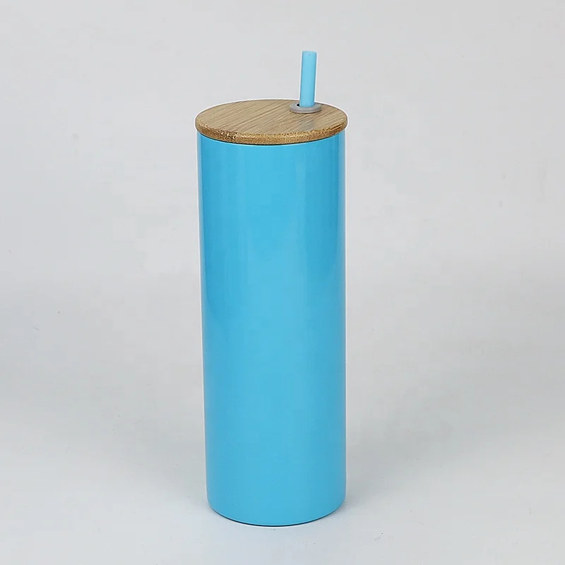 Кружка для кофе из нержавеющей стали с бамбуковой крышкой, 20 унций