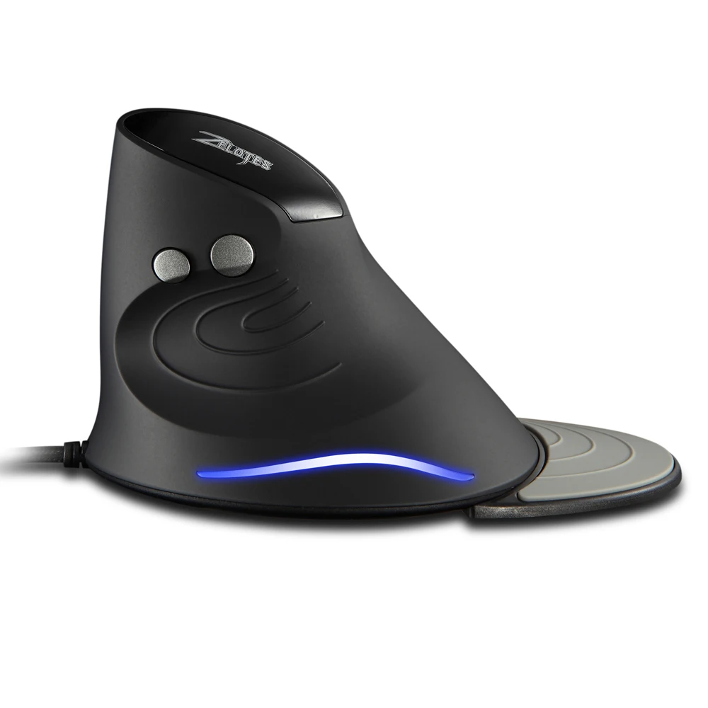 ZELOTES T-30  Top Sell 6 Buttons Programming Four Adjustable DPI Wired Vertical Optical Mouse for Gamer