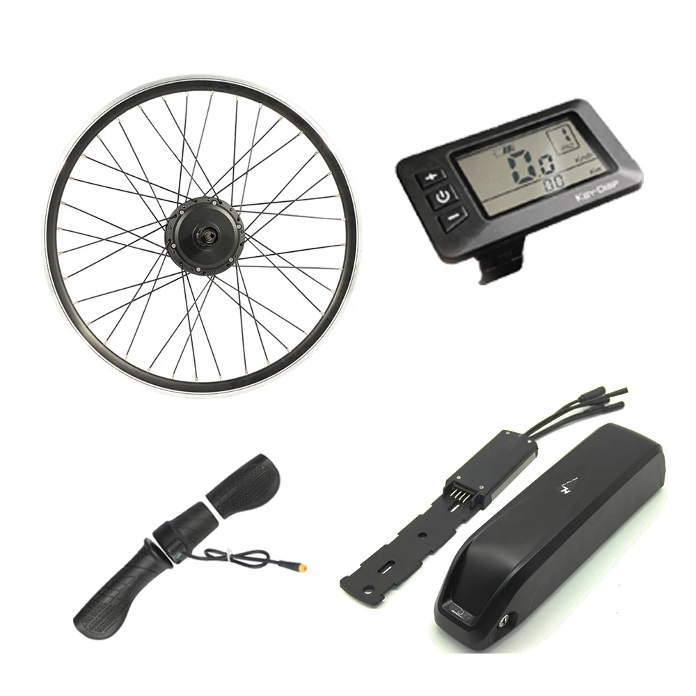 Ce Approved Low Noise 250W Bicycle Conversion Kit with hailong battery case controller