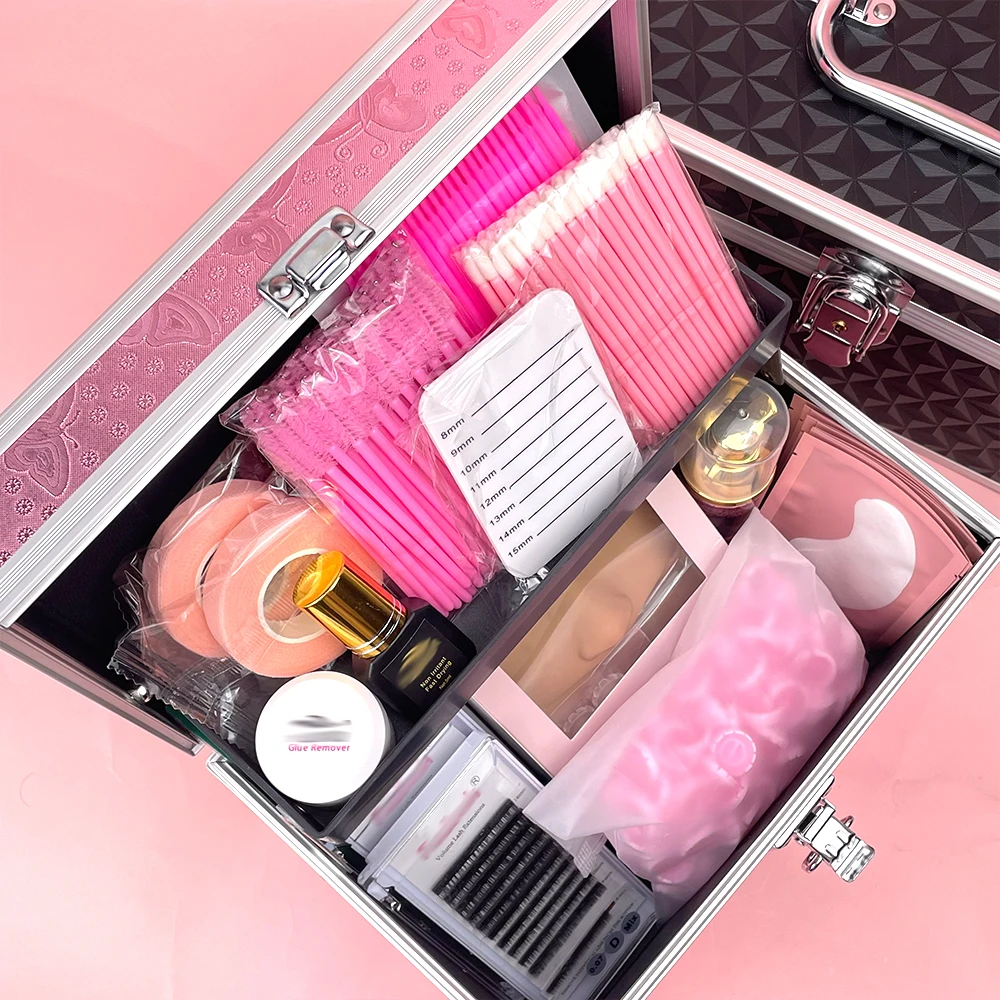 Hot Selling Starter Lash Kit Set Professional Lash Extension Tools Wholesale Private label Eyelash Extension Training Kits