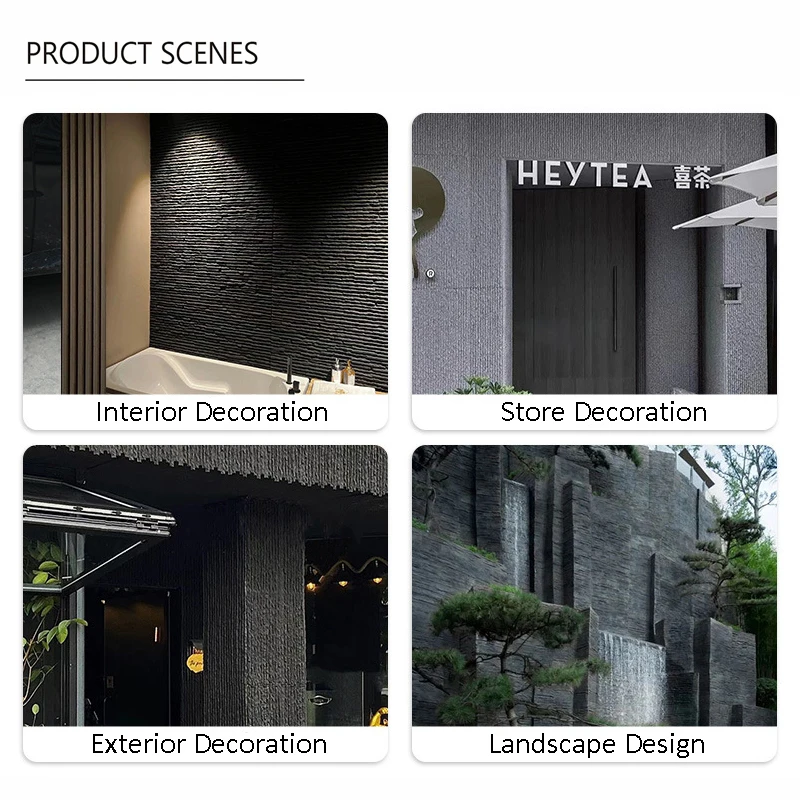 Colorful Decorative Faux Stone PU Wall Panel Artificial Culture Stone