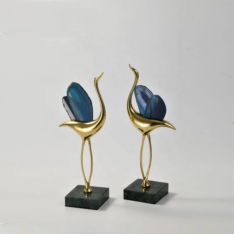 Pure copper crane decoration creative wedding gift practical wedding brother and sister-in-law new boudoir friends