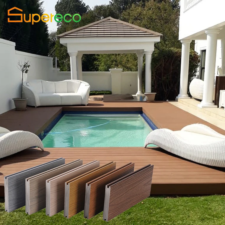 Factory Price WPC Water Proof Swimming Pool Solid Decking Flooring